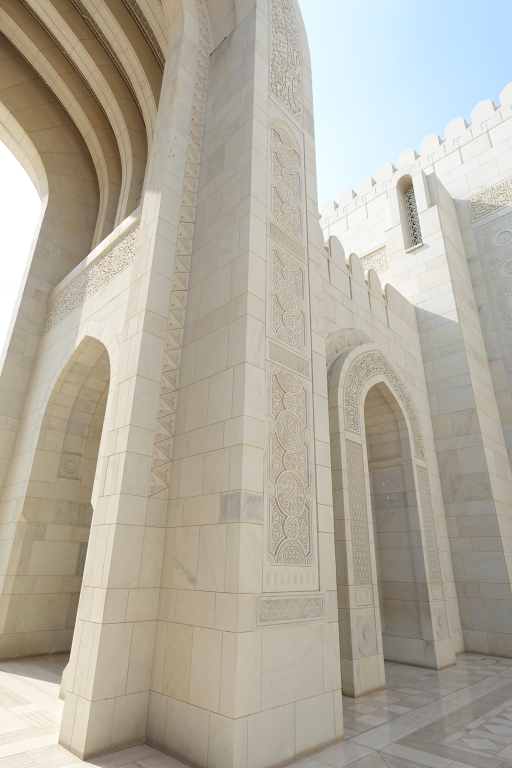 An Arch of an entrance in the Sultan Qaboos Mosque, Muscat _ Visit to Oman