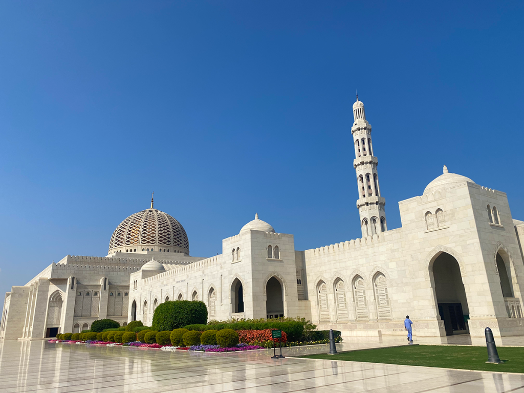 Exterior of the Sultan Qaboos Mosque Muscat, Oman