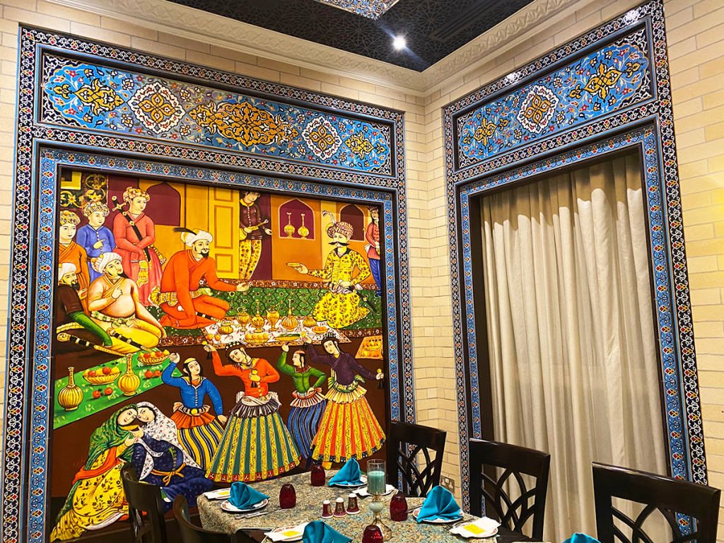 Ferdowsi restaurant, Oman: our table filled with a variety of delicious food options